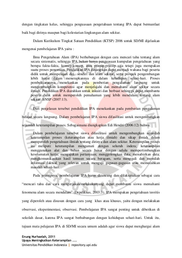 Hakikat pembelajaran ipa di sd