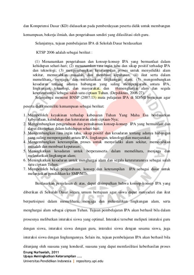 Hakikat pembelajaran ipa di sd