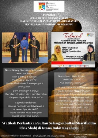 Hakim Syariah Wanita Pertama di Malaysia