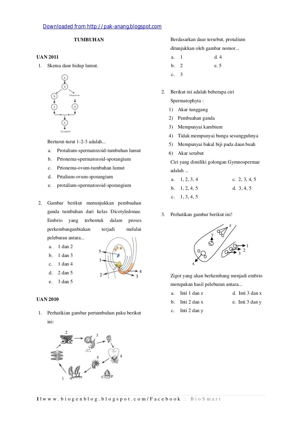 (Hal 1 30)kumpulan arsip soal un biologi sma tahun 20092012