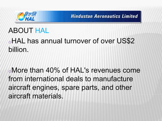 Hindustan Aeronautics Limited | PPTX