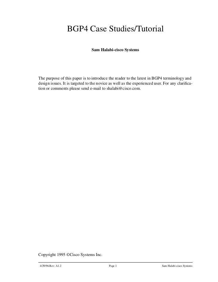 Cisco case studies bgp