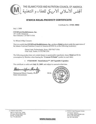 Halal 09 certificate