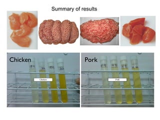 Summary of results




Chicken                Pork
 