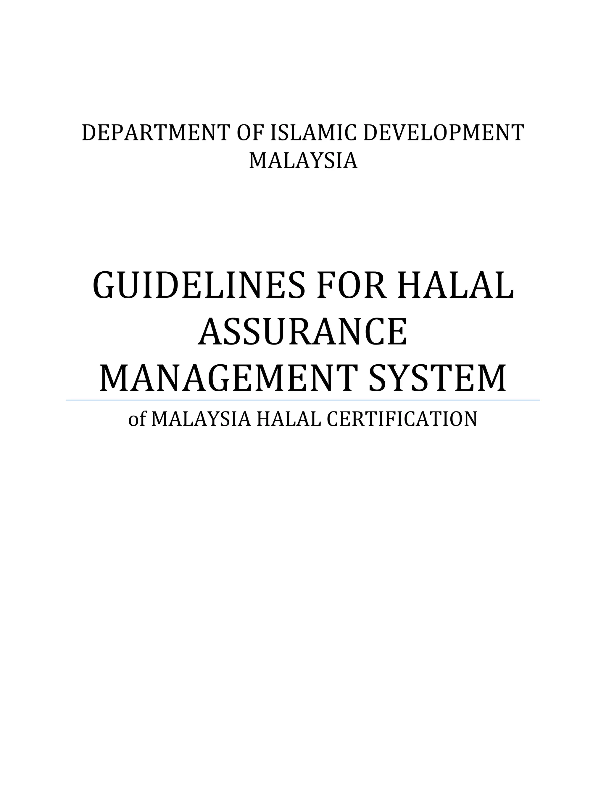 Halal Assurance System PDF