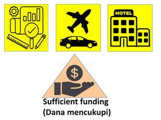Sufficient funding
(Dana mencukupi)
 