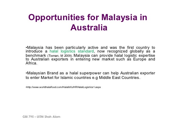 Halal logistics in malaysia and 5 continents