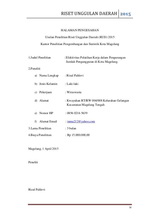 Halaman judul proposal rud