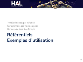 Référentiels
Exemples d’utilisation
 