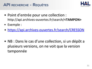 API RECHERCHE - REQUÊTES
 