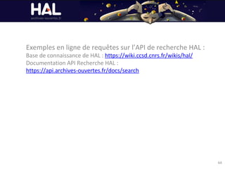 Les API de HAL