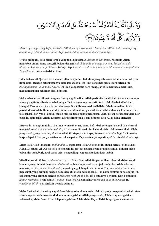 Halaqah Tadabbur Quran 18 113 119