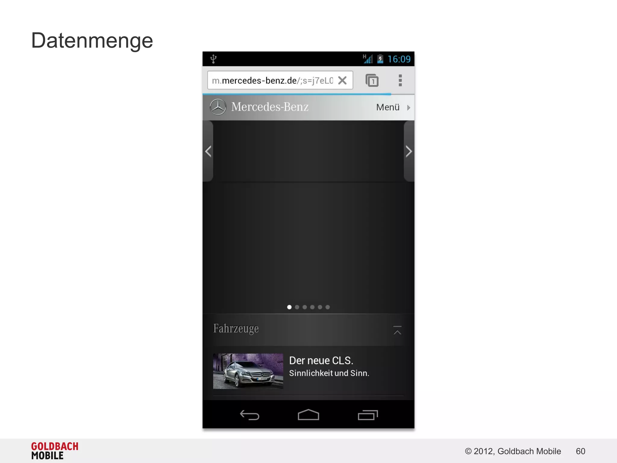 Datenmenge




             © 2012, Goldbach Mobile   60
 