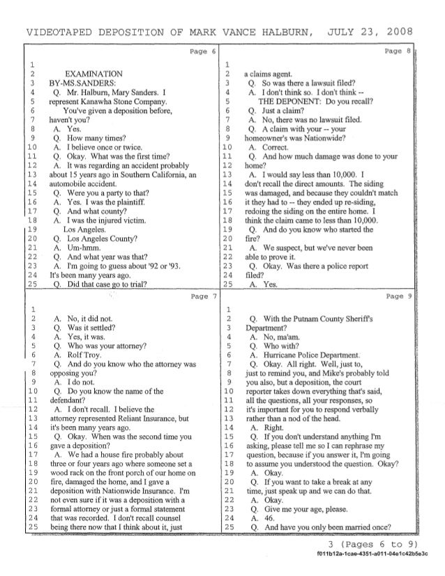 motion for summary judgment by kanawha stone containing the depositio errata sheet deposition