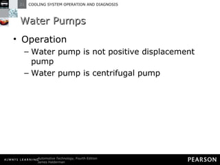 Water Pumps Operation Water pump is not positive displacement pump Water pump is centrifugal pump 