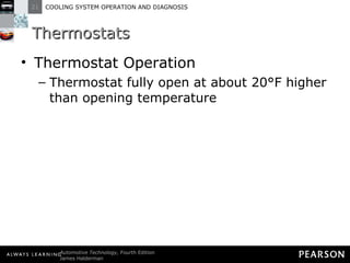 Thermostats Thermostat Operation Thermostat fully open at about 20°F higher than opening temperature 