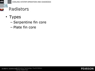Radiators Types Serpentine fin core Plate fin core 