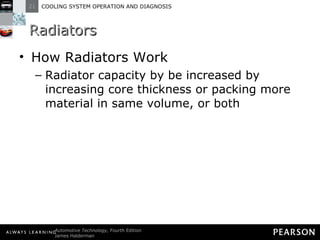 Radiators How Radiators Work Radiator capacity by be increased by increasing core thickness or packing more material in same volume, or both 
