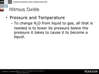 Nitrous Oxide Pressure and Temperature To change N 2 O from liquid to gas, all that is needed is to lower its pressure below the pressure it takes to cause it to become a liquid. 