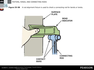 Figure 33-38   A rod alignment fixture is used to check a connecting rod for bends or twists. 