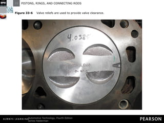 Figure 33-6   Valve reliefs are used to provide valve clearance. 