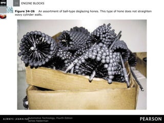 Figure 34-26   An assortment of ball-type deglazing hones. This type of hone does not straighten wavy cylinder walls. 