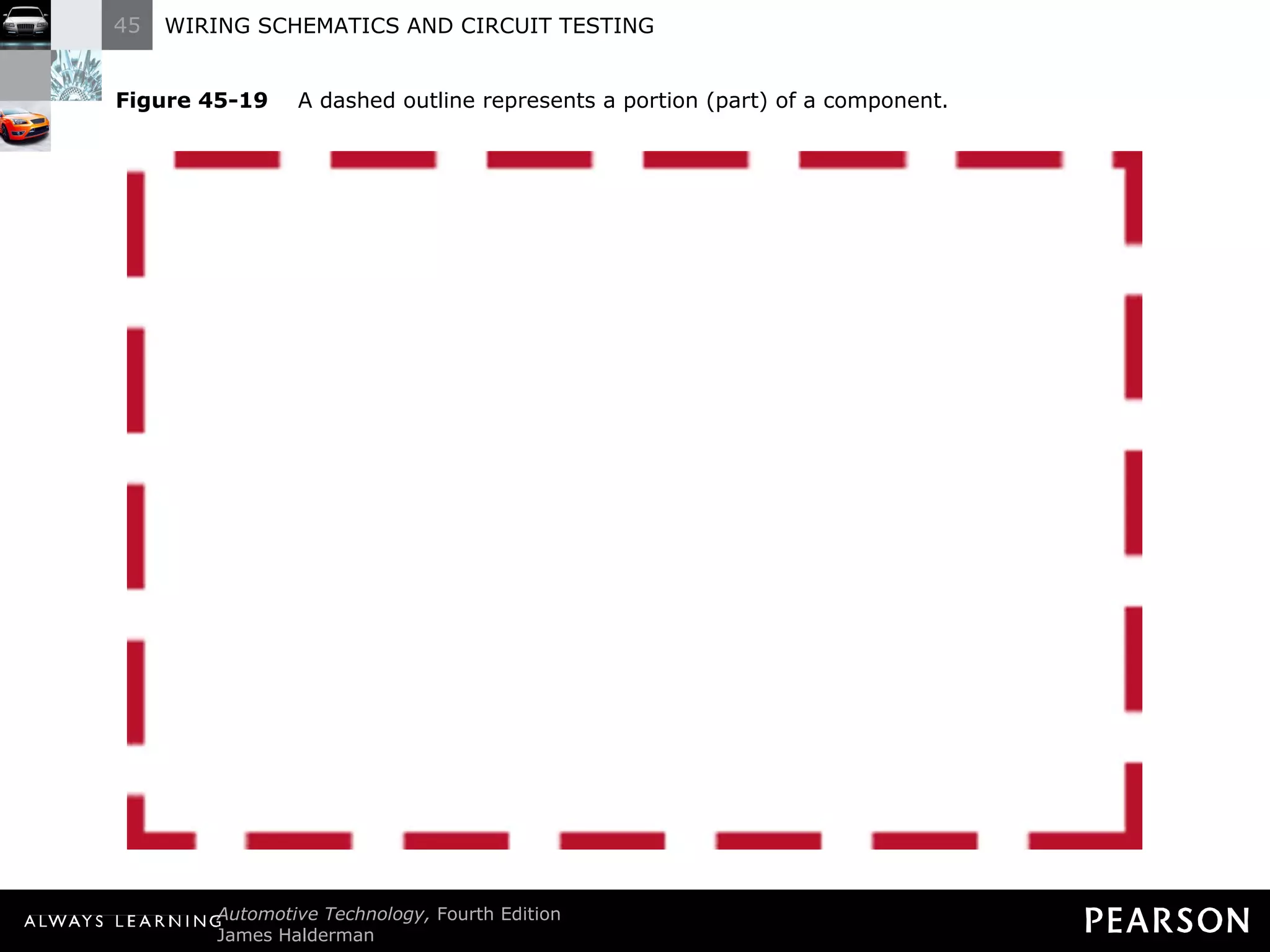Figure 45-19   A dashed outline represents a portion (part) of a component. 