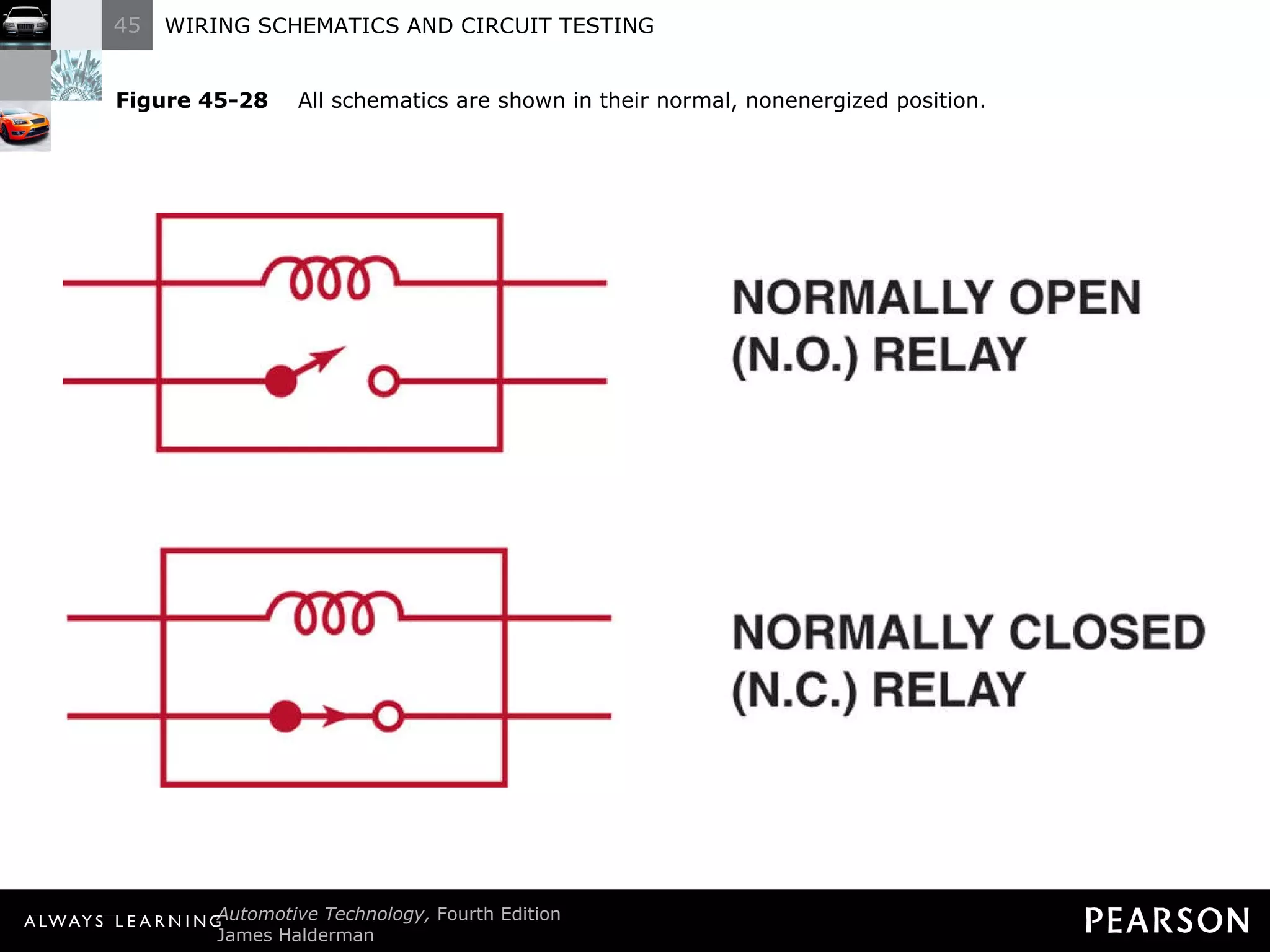 Figure 45-28   All schematics are shown in their normal, nonenergized position. 
