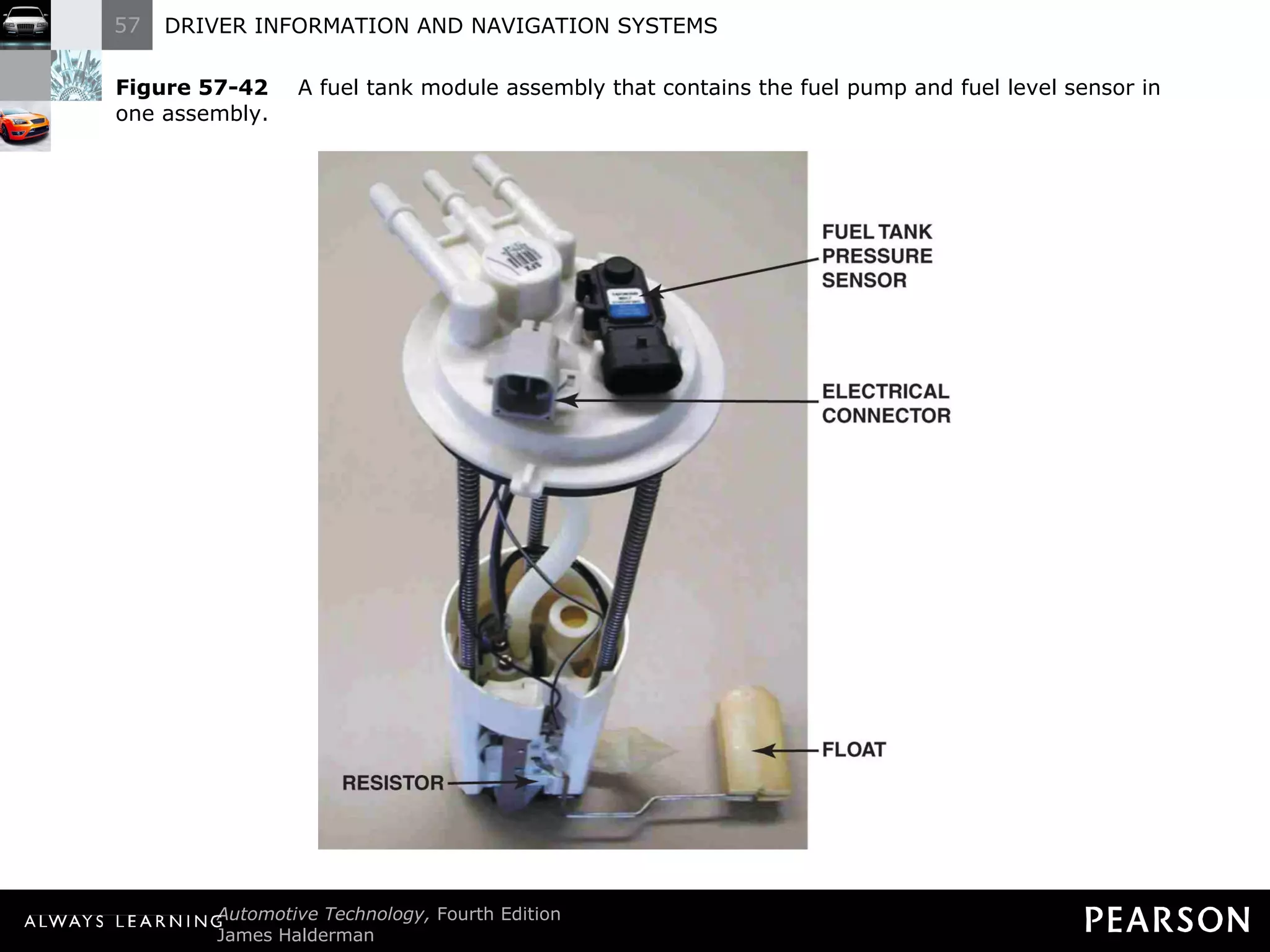 Figure 57-42   A fuel tank module assembly that contains the fuel pump and fuel level sensor in one assembly. 
