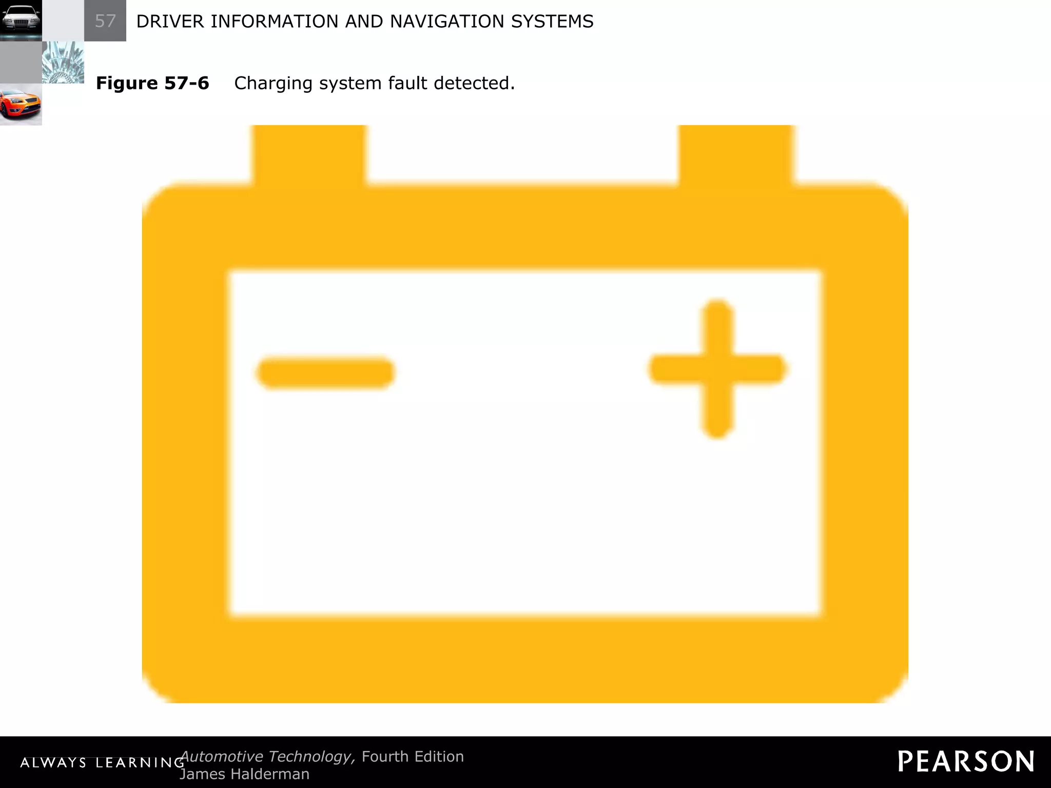 Figure 57-6   Charging system fault detected. 