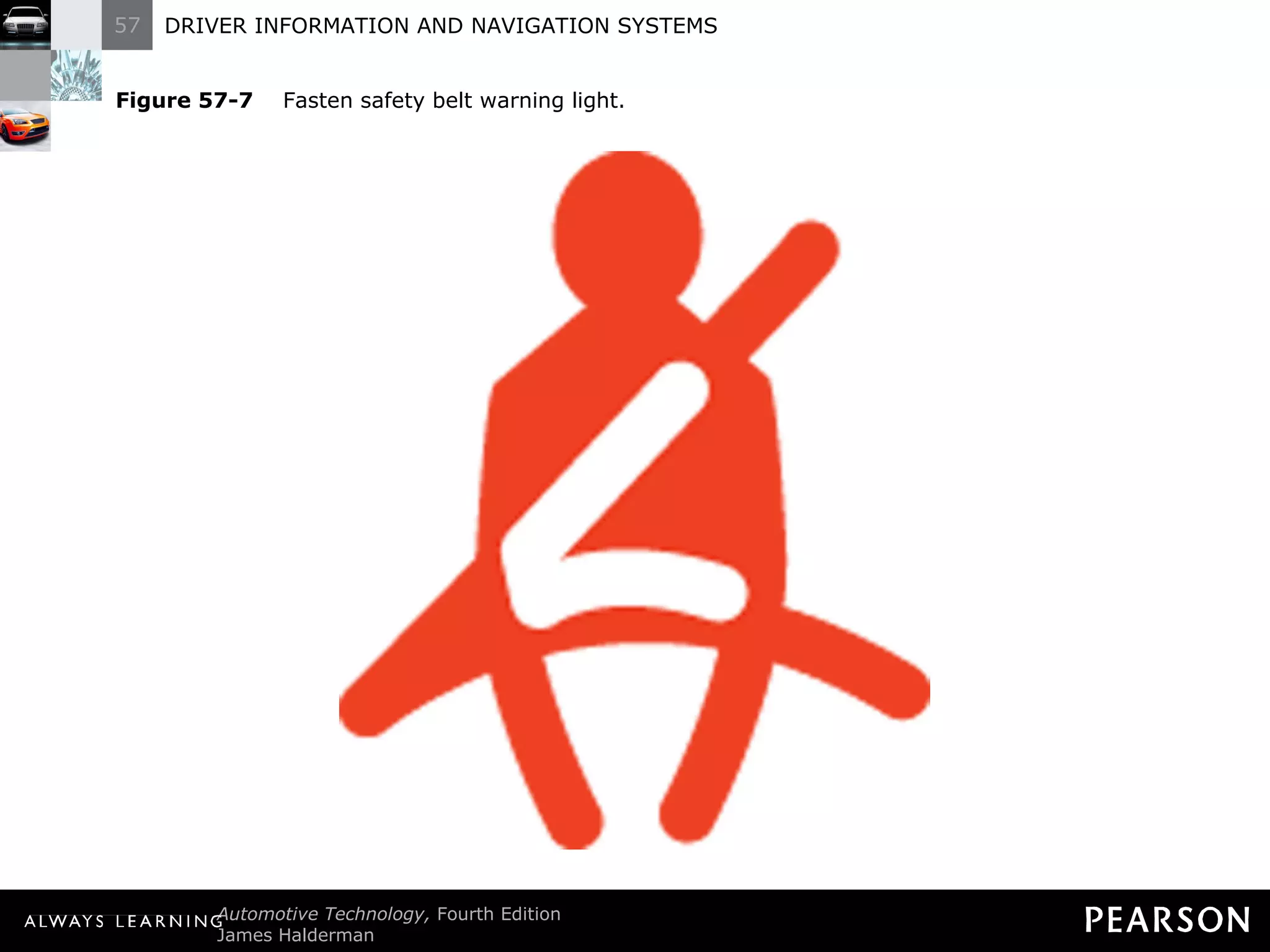 Figure 57-7   Fasten safety belt warning light. 