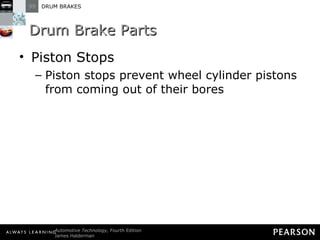 Drum Brake Parts Piston Stops Piston stops prevent wheel cylinder pistons from coming out of their bores 