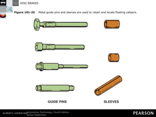 Figure 101-25   Metal guide pins and sleeves are used to retain and locate floating calipers. 