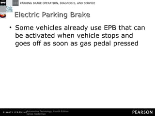 Electric Parking Brake Some vehicles already use EPB that can be activated when vehicle stops and goes off as soon as gas pedal pressed 