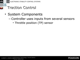 Traction Control  System Components Controller uses inputs from several sensors Throttle position (TP) sensor 