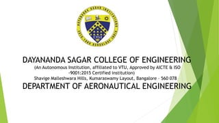 DAYANANDA SAGAR COLLEGE OF ENGINEERING
(An Autonomous Institution, affiliated to VTU, Approved by AICTE & ISO
-9001:2015 C...