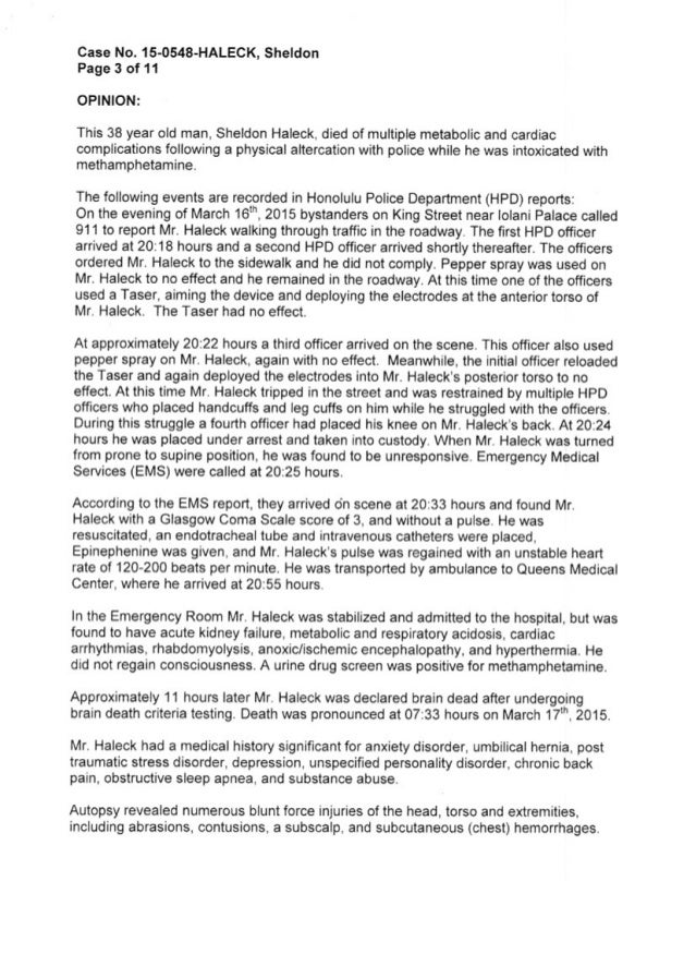 sheldon haleck autopsy report autopsy template