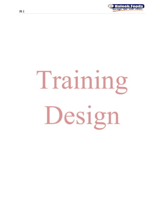 21 |
Training
Design
 