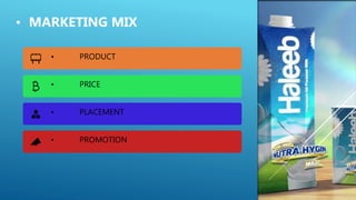 • MARKETING MIX
• PRODUCT
• PRICE
• PLACEMENT
• PROMOTION
 