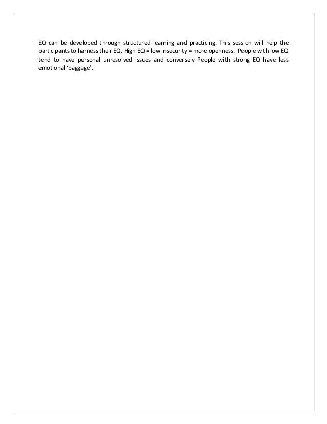 Hale Human Capital Emotional Intelligence Training Chennai - 