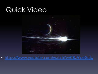 Quick Video
• https://www.youtube.com/watch?v=C8zV1xiGqf4
 