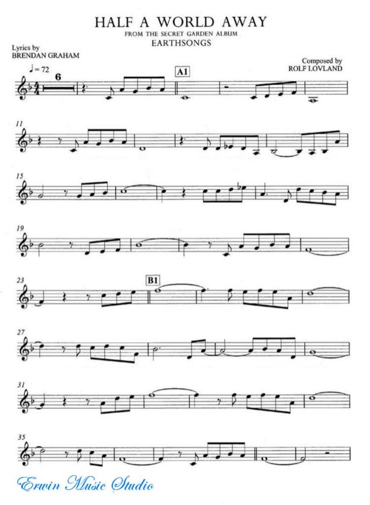 Half a world away violin