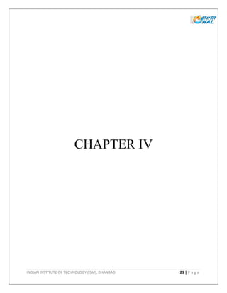INDIAN INSTITUTE OF TECHNOLOGY (ISM), DHANBAD 23 | P a g e
CHAPTER IV
 