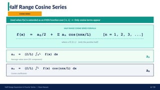 Comprehensive Guide to Half Range Expansion in Fourier Series for ...