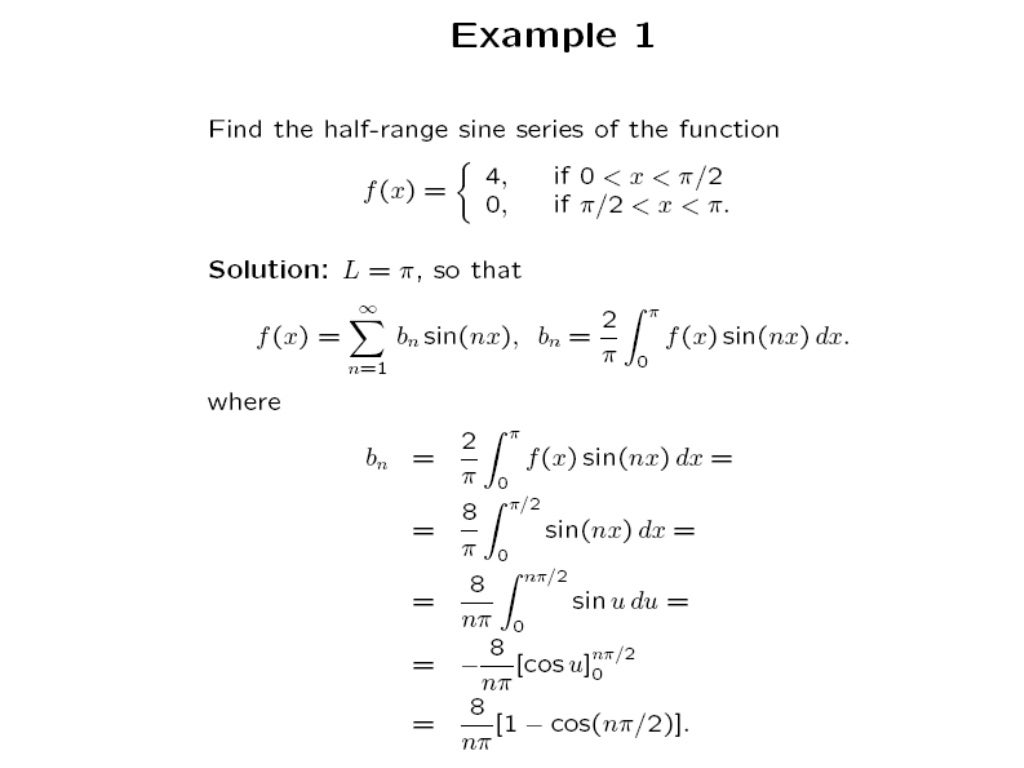 Half range sine cosine fourier series