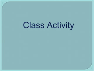 Class Activity 