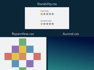 Starability.css
Repaintless.css Auroral.css
 