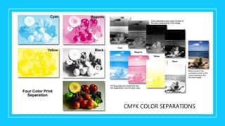 CMYK COLOR SEPARATIONS
 