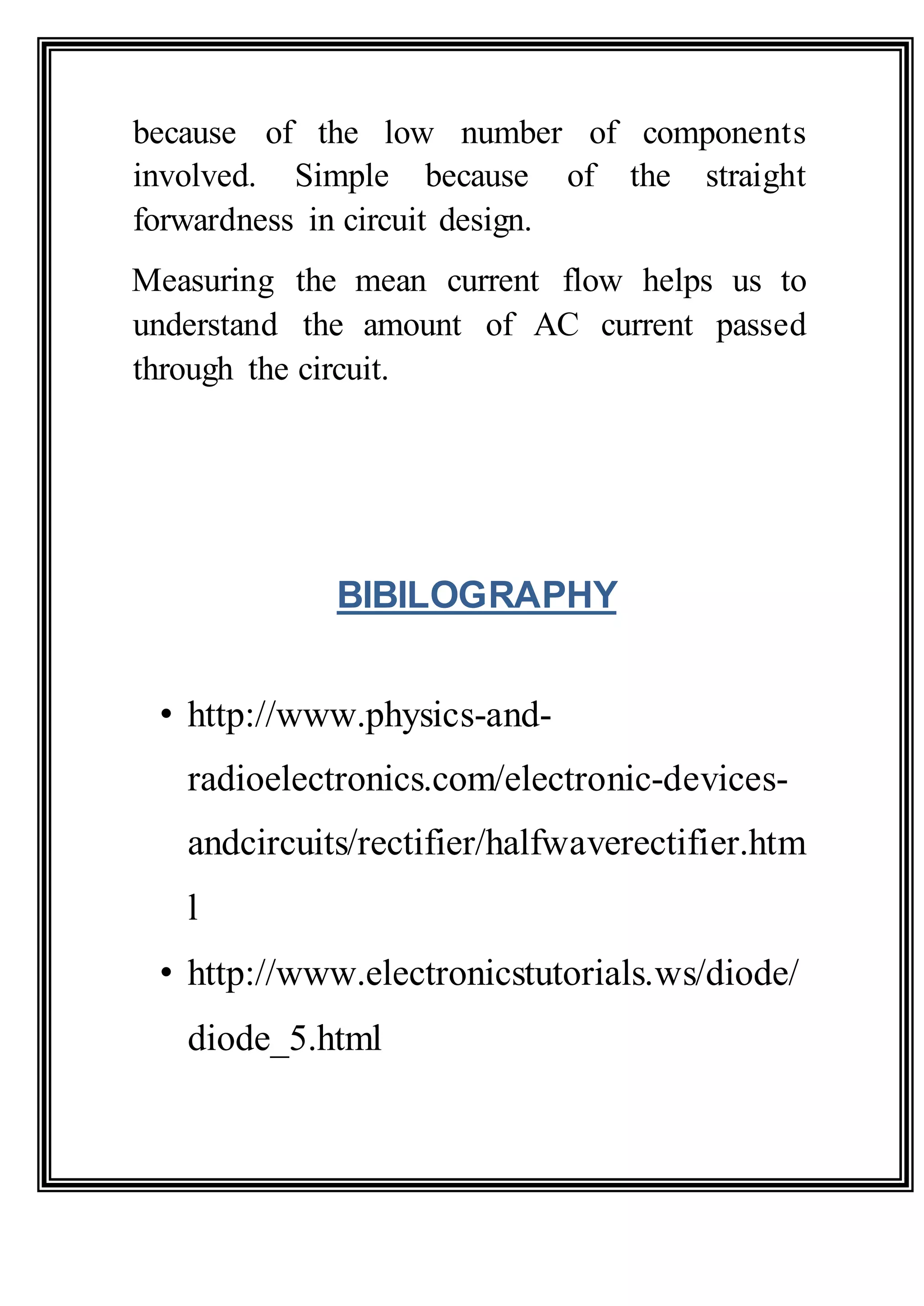 Half wave rectifier (recovered) | DOCX