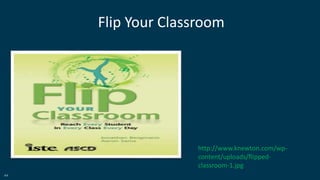 44
Flip Your Classroom
http://www.knewton.com/wp-
content/uploads/flipped-
classroom-1.jpg
 